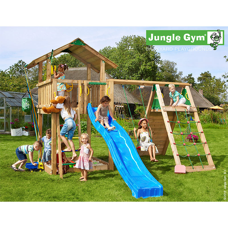 Lektorn Chalet med klättermodul Jungle Gym
