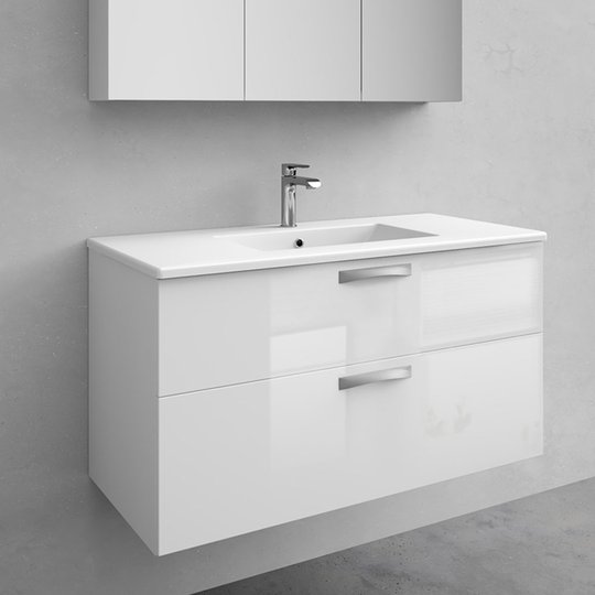 Kommod med tvättställ Noro City Vit Blank 1000 mm