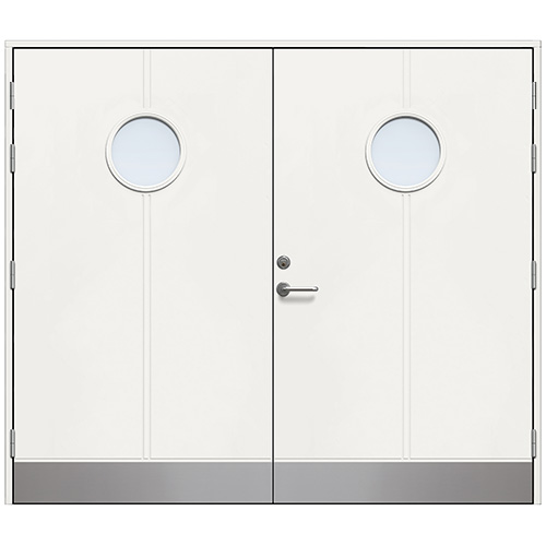 Slagport Lerhamn 2500 x 2000 mm, Frostat glas, Vit