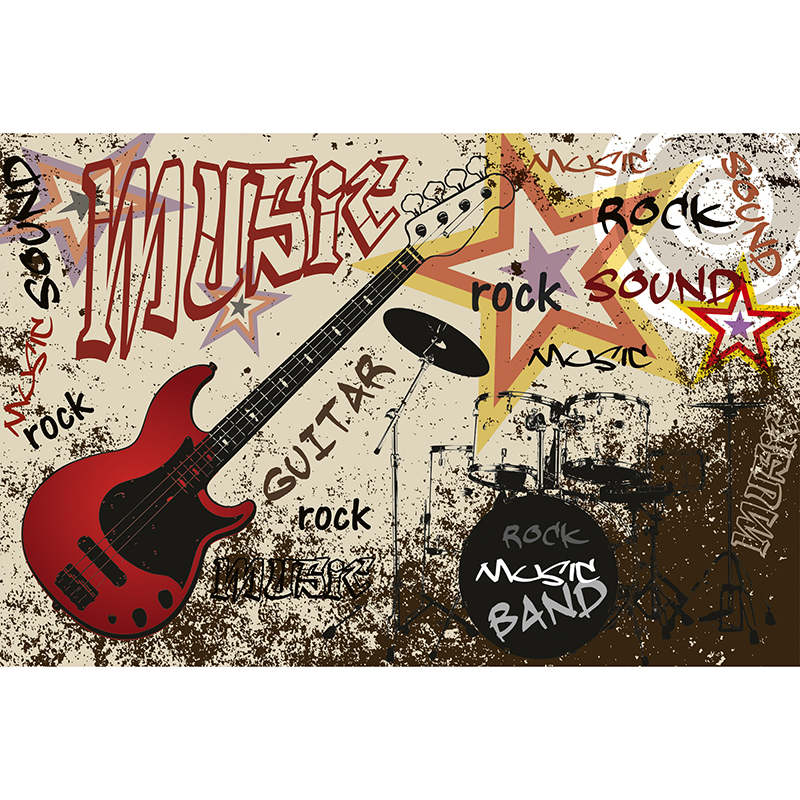 Tapet Red Guitar Dimex