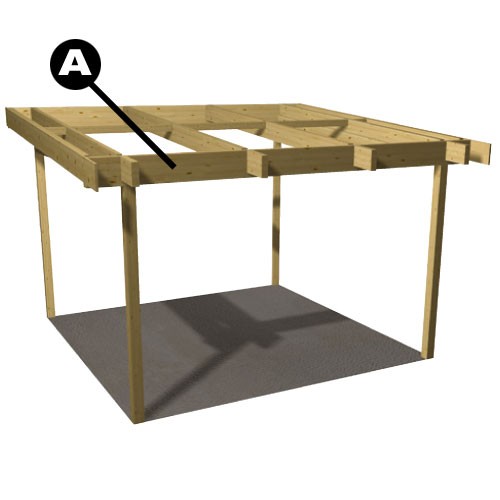 Limträdel Bärlina / frontbalk 90 x 225 x 4500 mm