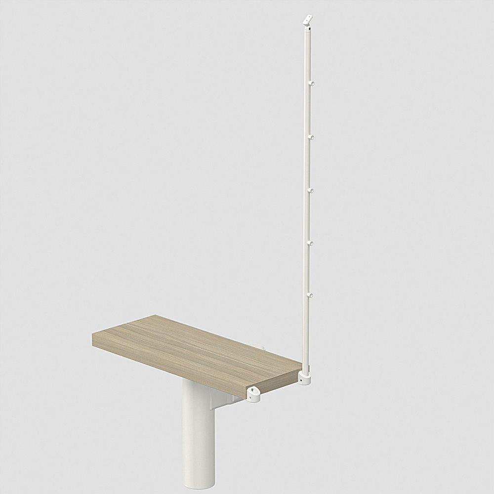 Fontanot Spin R 010 A - Extra steg trappa Vit / Ljus alm, 75 cm