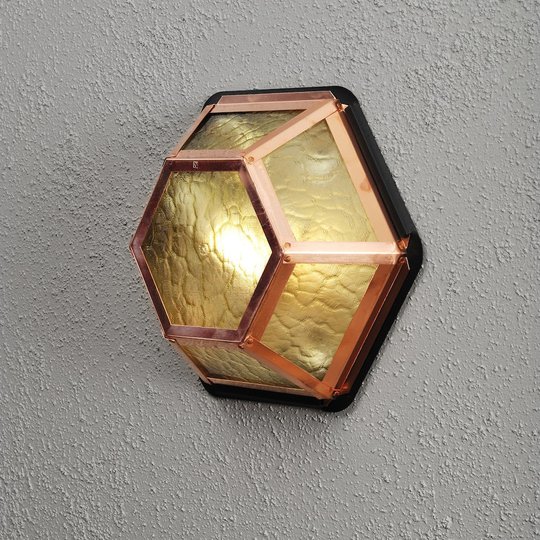 E27 Konstsmide Castor väggplafond Koppar