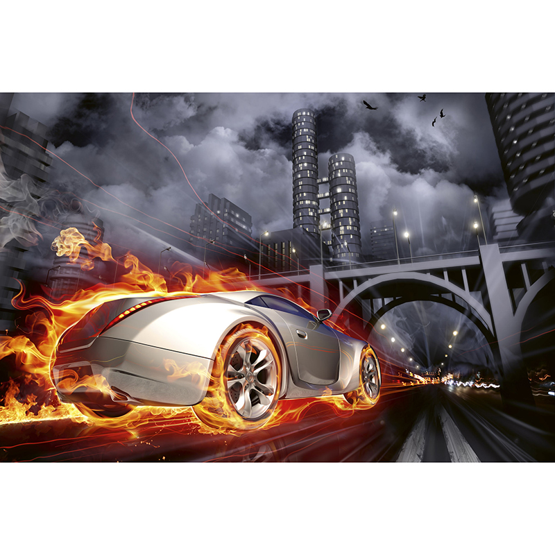 Tapet Car In Flames Dimex