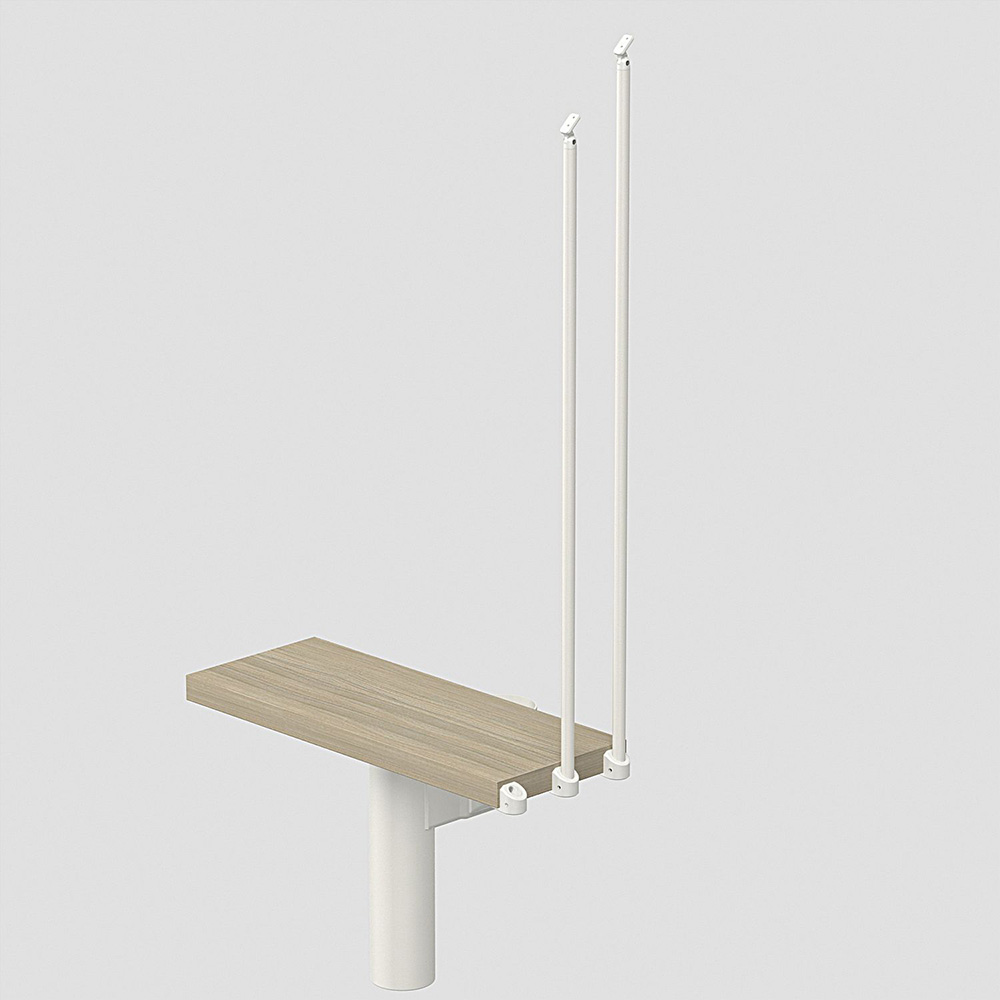 Fontanot Spin R 030 - Extra steg trappa Vit / Ljus alm, 80 cm