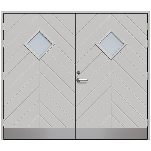Slagport Saxtorp 2500 x 2100 mm, Cotswoldglas, Ljusgrå