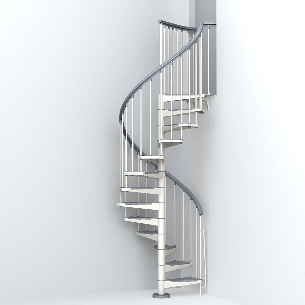 Fontanot spiraltrappa Spin S-T 030 - Trappa 273-305 cm, 140 cm, Vit