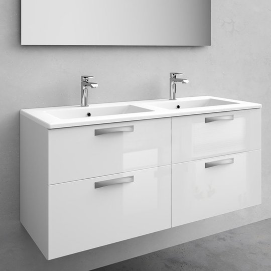 Kommod med tvättställ Noro City Vit Blank 1200 mm