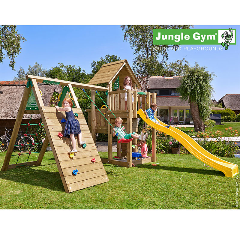 Lektorn Cubby med klättermodul och gunga Jungle Gym