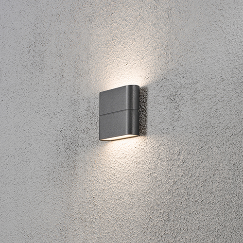Vägglykta Konstsmide Chieri LED Mörkgrå, 2x3W