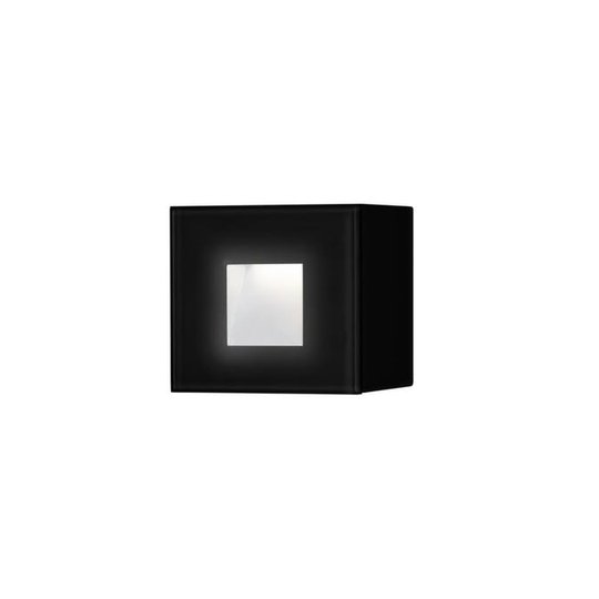1,5W LED kvadrat Konstsmide Chieri vägglykta Svart