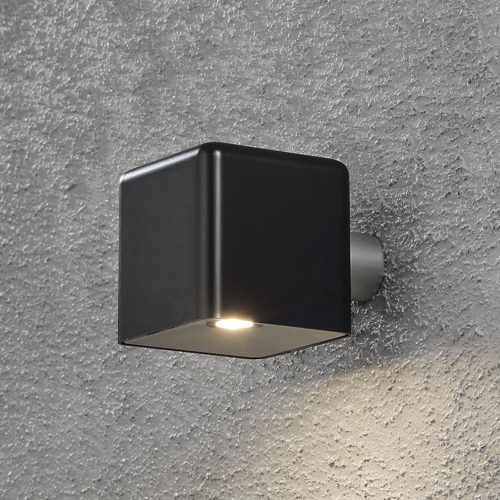 Vägglykta kub Konstsmide Amalfi LED Svart