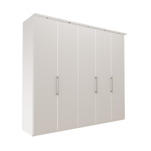 Garderob Atlanta - Vit 250 cm, 216 cm, Med kornisch