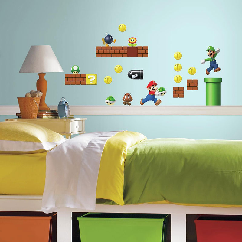 Väggdekor Nintendo Super Mario Build a Scene RoomMates