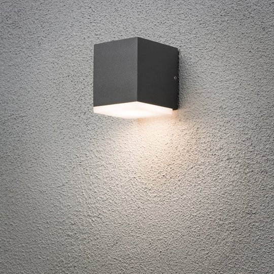 kub 6W 'High Power' LED Konstsmide Monza vägglykta ned