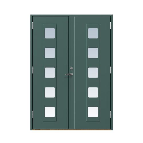 Entrédörr till villa Haga 15 x 21, Vänster gångdörr, Skogsgrön