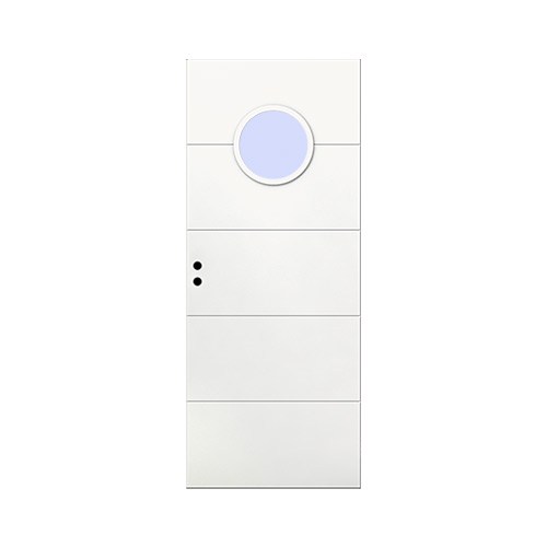Innerdörr Ingarö Grunda Design 8 x 20, Vit, Klarglas