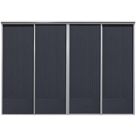 Mix Skjutdörr Linje Svart 2950 mm 4 dörrar