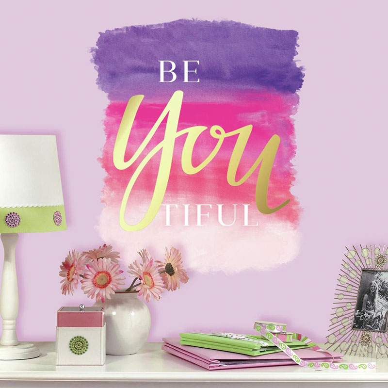 Väggdekor BeYouTiful Quote RoomMates