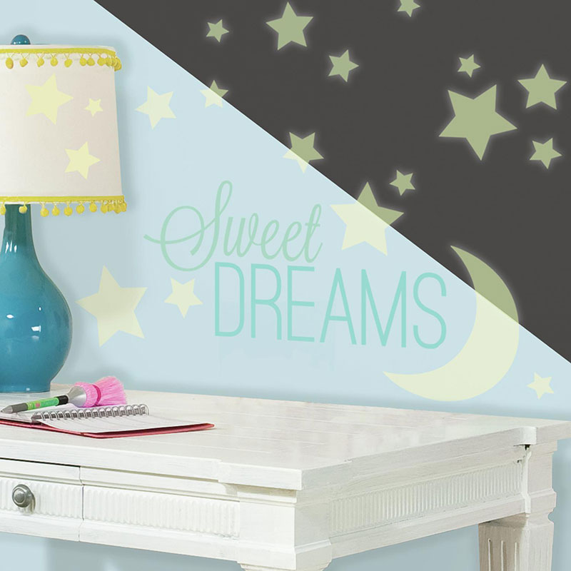 Väggdekor Sweet Dreams Glow in the Dark RoomMates