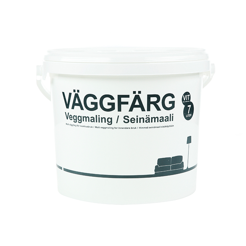 Väggfärg VIT 7L Midun Basic