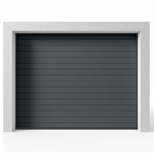 Garageport Takskjutport Modern Randig Antracitgrå, 2400x2125