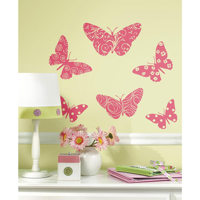 Väggdekor Flocked Butterfly RoomMates
