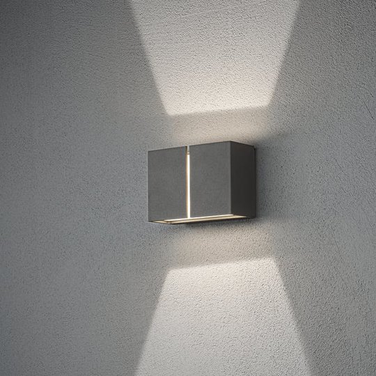LED 4x3W Konstsmide Pavia vägglykta Mörkgrå