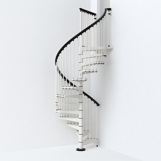 Fontanot spiraltrappa SKY 030 - Trappa 140 cm, Vit, 337-377 cm