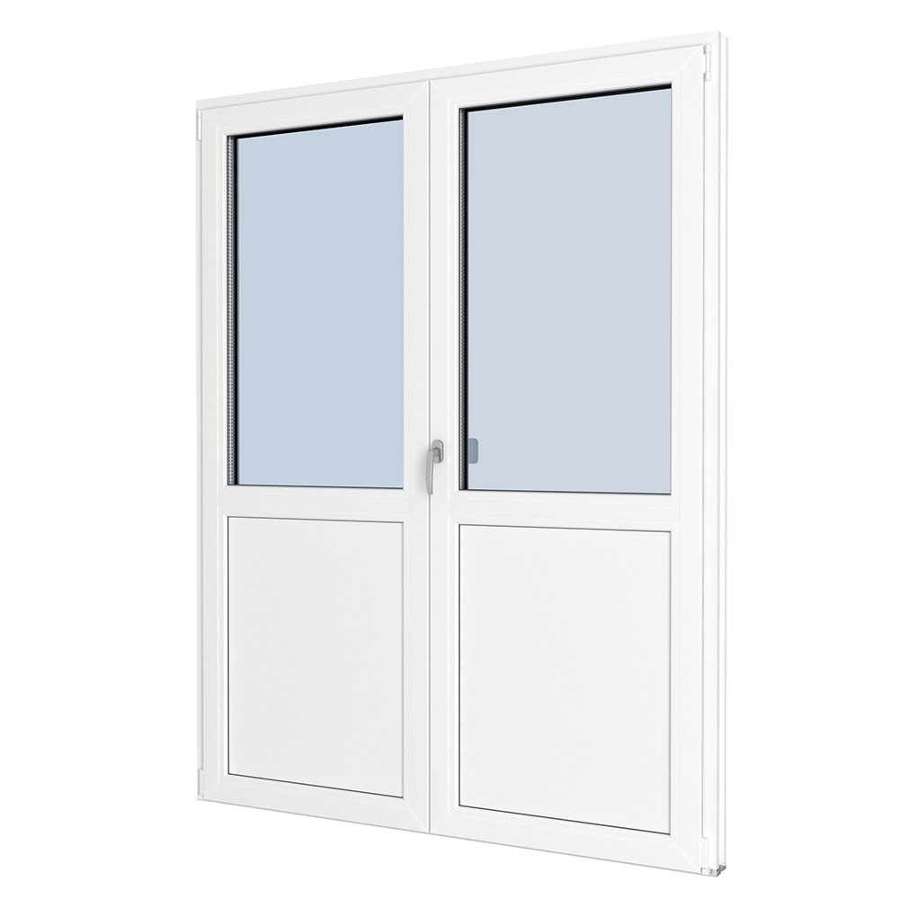 dubbel, panel PVC Premium Balkongdörr
