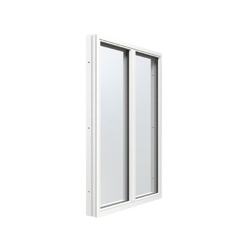 Energi Aluminium Fast fönster med mittpost 16, 12, Vit