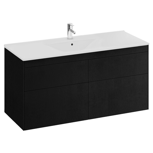 Kommod med tvättställ IFÖ Sense 1200 mm (1 blandarhål), Svart