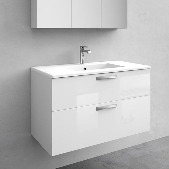 Kommod med tvättställ Noro City Vit Blank 900 mm