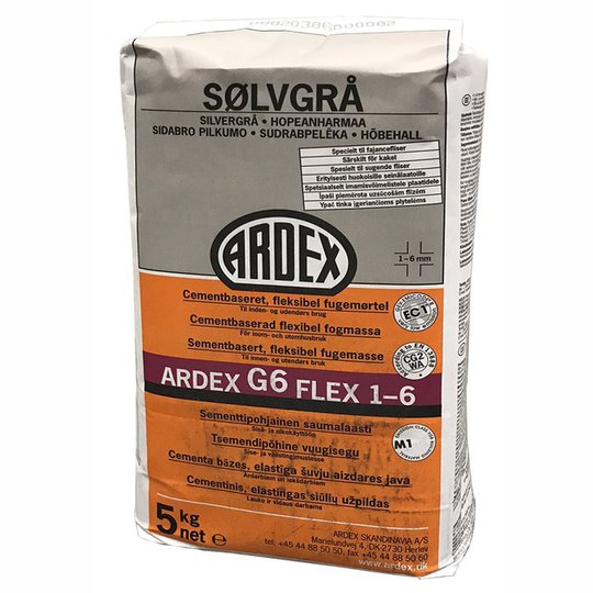KAKELFOG G6 FLEX SILVERGRÅ 5KG