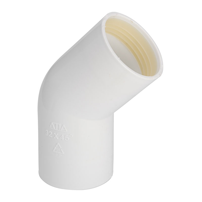 Böj Pp 32X45Gr Vit M/Gummitätnin