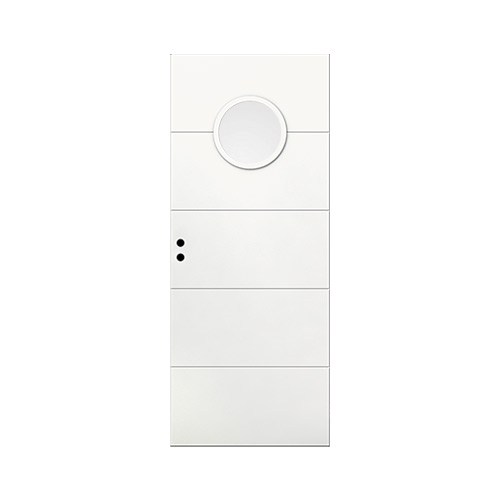 Innerdörr Ingarö Grunda Design 8 x 21, Vit, Frostat glas