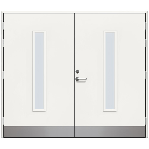 Slagport Stehag 2500 x 2100 mm, Frostat glas, Vit