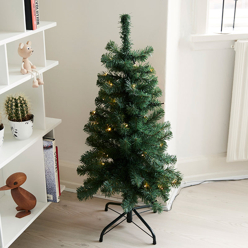 Plastjulgran 90 x 48 cm belysning Nordic Winter