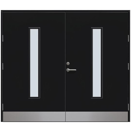 Slagport Stehag 2500 x 2100 mm, Cotswoldglas, Svart