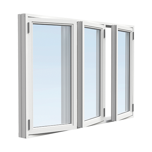 Sidohängt 3-bågar Tradition Aluminium 16, 15, Isolerglas plus 1,2