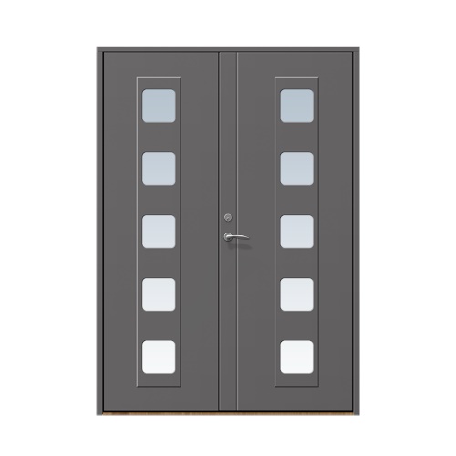 Entrédörr till villa Haga 13 x 21, Höger gångdörr, Mörkgrå