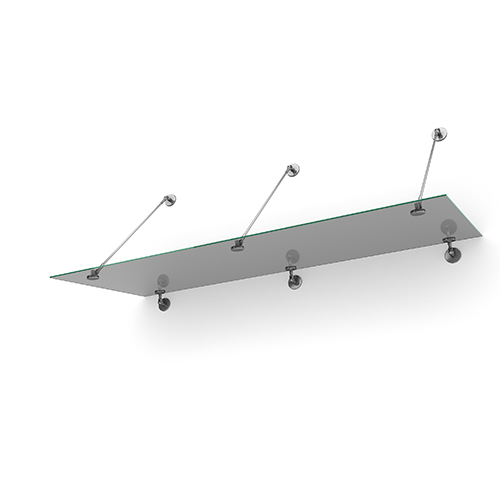 Entrétak Easy Collection - Tube Tonat glas, Tonat glas, 2000 mm