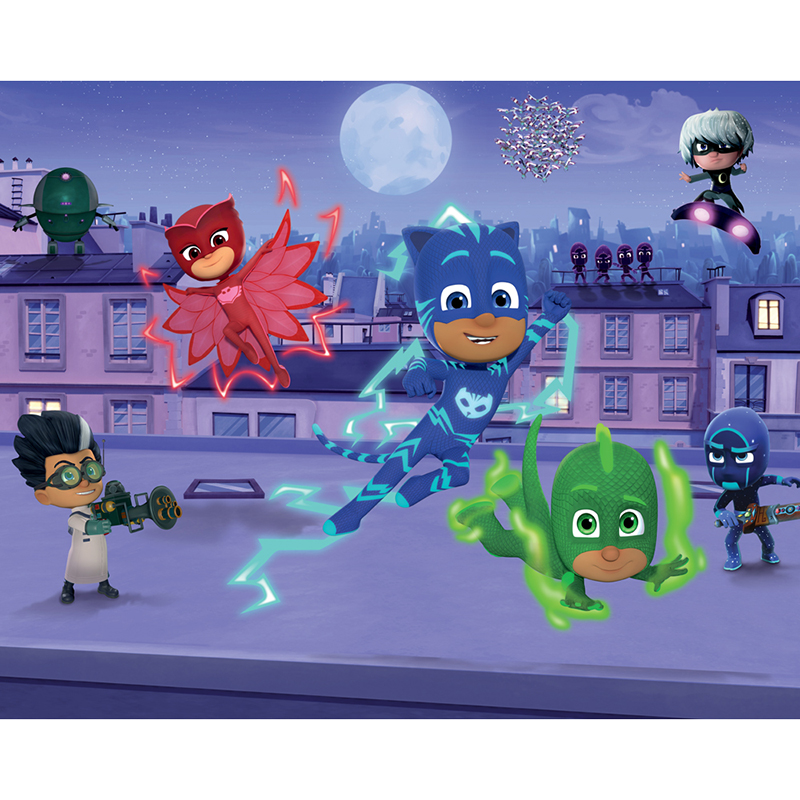 Barntapet Disney PJ Masks Pyjamashjältarna Walltastic