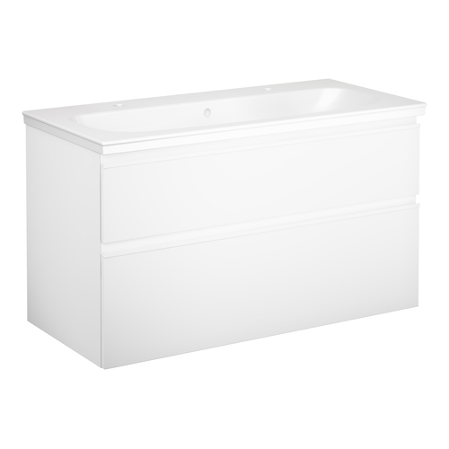Kommod med tvättställ Gustavsberg Artic 1000 mm (2 blandarhål)