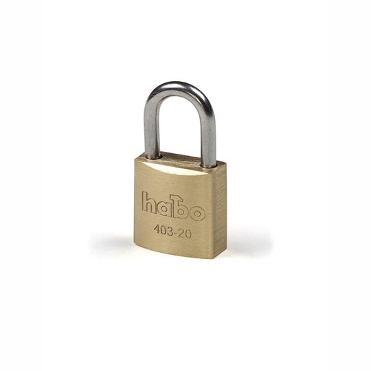 HÄNGLÅS HABO 403-20 MÄSSING