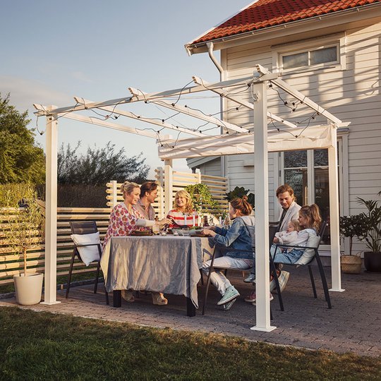 I aluminium Jabo pergola 4x4 m Vit