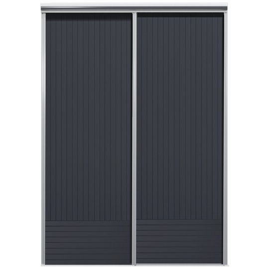 Mix Skjutdörr Linje Svart 1550 mm 2 dörrar