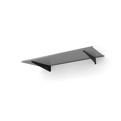 Entrétak Easy Collection - Flat Flat Svart, Flat Svart, Silver aluminium