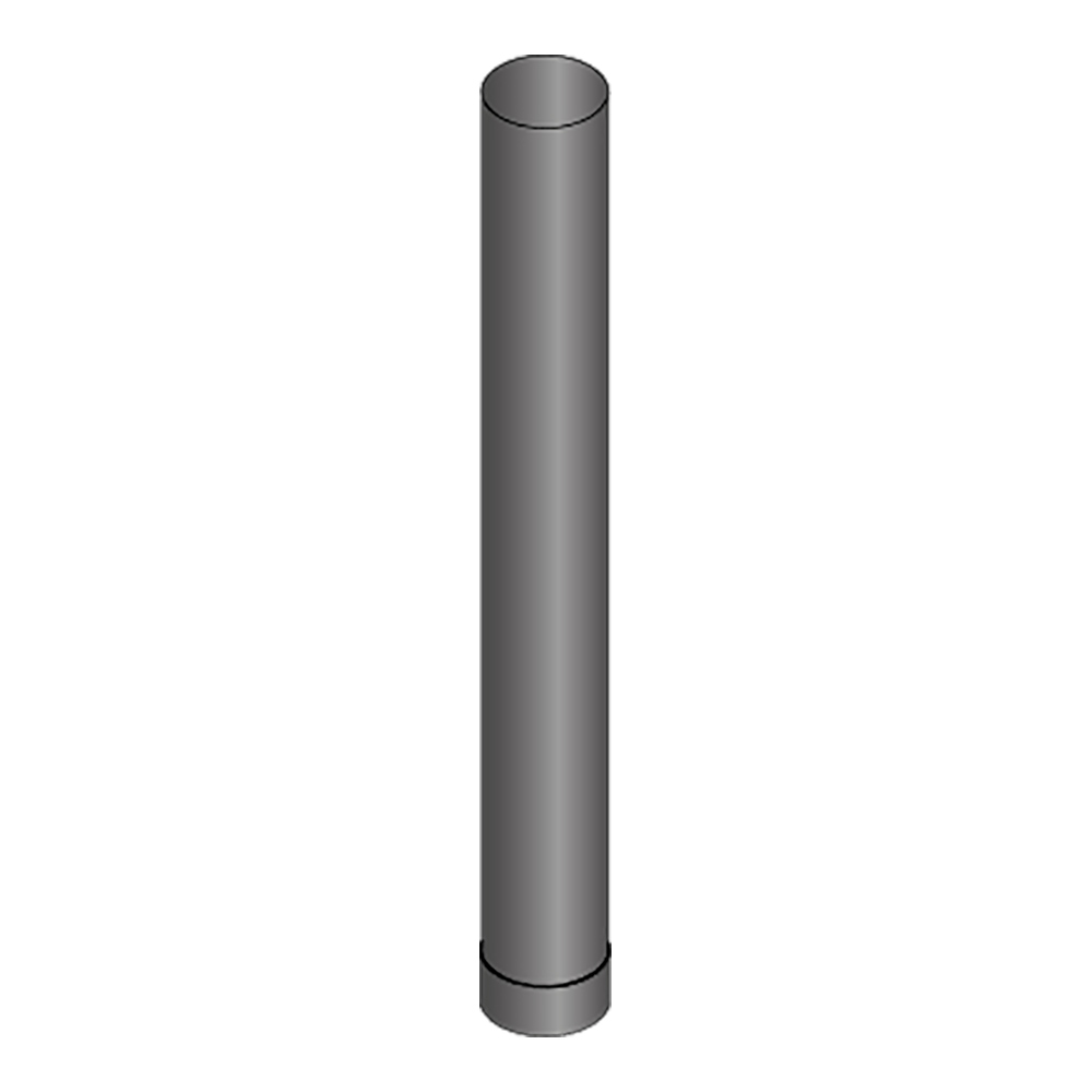 för bastu Harvia Rökrör 1000 mm, Svart