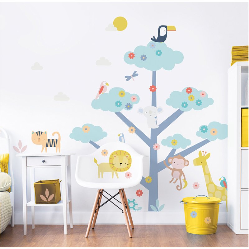Väggdekor Djur på Safari Stor Walltastic
